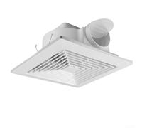Getdoublerich Ventilateur d'échappement de plafond, ventilateur de ventilation intégré pour salle de bain et cuisine - Extracteur d'air puissant et silencieux pour la maison, montage encastré (28 x 28