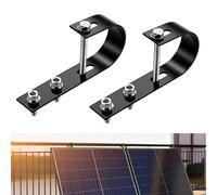 GETLITOOL Lot de 2 Supports de Centrale Électrique de Balcon en Acier Inoxydable 304 - Crochet de Fixation Universel pour Module PV - Support de Panneau Solaire avec Kit de Montage Complet pour Balcon