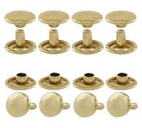 GETMORE Parts Rivets tubulaires, Calotte Double, Acier - à partir de 100 pièces (Or, 7 mm)