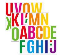 GETRICH Lettre Autocollantes, 15 Feuilles Lettres Adhesives Imperméables, Autocollants Alphabet en Vinyle Imperméable pour Boîte Aux Lettres, Panneaux, Voitures, Numéro D'adresse, Portes