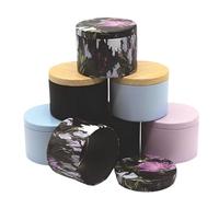 GETSTREE Boîtes à Bougies avec couvercles, 12 pièces, Pot de Bougie Rond 4oz Couvercle, Pots d'aromathérapie DIY, boîtes thé Lron, conteneur Stockage Voyage