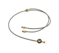 Gettimore Adaptateur de bouteille de gaz d'extérieur avec tuyau en cuivre, connecte le poêle portable à la maison pour réservoir de GPL, câble d'extension sûr pour le camping et les grillades (E)