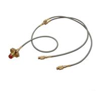 Gettimore Adaptateur de bouteille de gaz d'extérieur avec tuyau en cuivre, connecte le poêle portable à la maison pour réservoir de GPL, câble d'extension sûr pour le camping et les grillades (A)