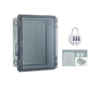 Gettimore Boîte de jonction transparente IP67 - 220 x 170 x 110 mm - Boîtier électrique en ABS robuste - Étanche - Avec plaque de base pour réseau d'irrigation d'éclairage - Gris