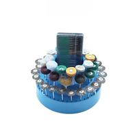 Gettimore Boîte de rangement rotative pour forets et broches de meulage - Pour support rotatif à 360 degrés - Support compact en plastique - 16,8 x 10,5 cm - Vert