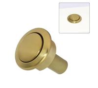 Gettimore Bouton poussoir de chasse d'eau doré pour chasse d'eau Siamp Storm 33A, finition chromée ABS, pièce de rechange compatible avec 34335077, diamètre 48 mm, trous de 38 à 44 mm