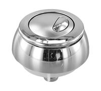 Gettimore Bouton poussoir double chasse d'eau pour Siamp 32500007 Optima 50 - Remplacement pour Twyford Vitra réglable 2-4,5 L - Argent