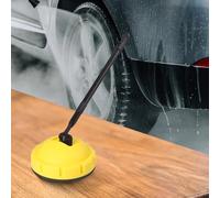 Gettimore Buse de nettoyeur haute pression avec brosse rotative pour nettoyage de terrasse, fixation haute pression avec poignée ergonomique, jaune et noir