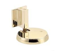Gettimore Butée de porte magnétique en alliage de zinc, profil bas, sans perforation pour bloc de porte pour éviter les dommages au mur, support de montage au sol étanche, noir (doré)