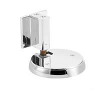 Gettimore Butée de porte magnétique en alliage de zinc, profil bas, sans perforation pour bloc de porte pour éviter les dommages au mur, support de montage au sol étanche, noir (argenté)