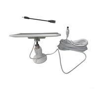 Gettimore Caméras de surveillance avec panneau de charge solaire 6 W et pour sonnettes de porte Ring - Sortie en silicone monocristallin 5 V avec câble d'extension de 5 m - Kit de connecteurs DC5521