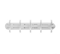 Gettimore Crochet de suspension blanc à suspendre sous une étagère, organiseur coulissant pour ustensiles de cuisine, garde-robe, support de trace, 1 paquet
