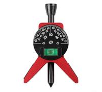 Gettimore Détecteur de centre de tuyau magnétique avec rapporteur de bulles réglable pour cadran, outil en aluminium en forme de Y pour alignement de tuyaux de 3,8 à 15,2 cm, jauge rouge et noire pour