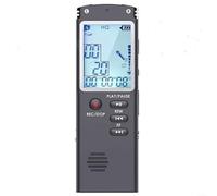 Gettimore Dictaphone numérique pour mini PC avec lecteur MP3, enregistrement WAV MP3 de haute qualité, chargement direct USB, transfert de fichiers 8/16/32 Go