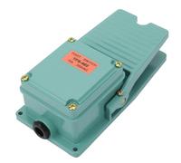 Gettimore Interrupteur à pédale à pied, interrupteur à pied momentané industriel pour AC 250 V 10 A, étanche IP67 avec joints en silicone, boîtier en aluminium, pour outils d'établi, machines