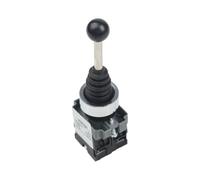 Gettimore Interrupteur de manette industriel 2NO momentané XD2PA22CR, levier de commande de retour à ressort bidirectionnel, 600 V 10 A 22 mm de diamètre, bague résistante à l'huile, noir