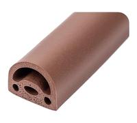 Gettimore Joint d'étanchéité à trois trous ronds pour porte, fenêtre, isolation phonique, résistant aux intempéries, en caoutchouc de silicone, marron + blanc + gris, pour portes en bois, portes