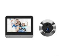 Gettimore Judas numérique sans fil pour porte d'entrée 4,3" écran LCD couleur 1080p caméra avec grand angle 2.4G WiFi détection de mouvement