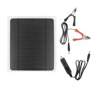 Gettimore Kit de panneau solaire portable 20 W 12 V chargeur de batterie monocristallin pour voiture, camionnette, bateau, moto, protection de charge inversée, noir