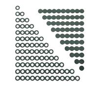 Gettimore Lot de 100 joints en papier isolant de batterie vert 17 mm de diamètre extérieur 10 mm ID 18650 Cellules au lithium anti-court-circuit en pâte de bois 0,24 mm d'épaisseur