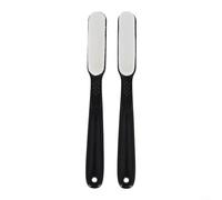 Gettimore Lot de 2 brosses souples professionnelles avec poignée ergonomique pour noyaux d'oliviers Wenwan, sans danger pour le cuir LCD et les surfaces peintes (tête plate)