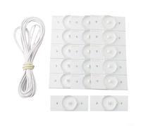Gettimore Lot de 20 perles blanches pour lampe LED SMD avec filtre optique 3 V ou 6 V pour réparation de bande de rétroéclairage LED TV de 32 à 65 pouces et écran LCD (20 fils de 3 V + 2 m)
