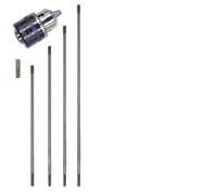 Gettimore Lot de 3 tiges d'extension de perceuse 300 à 600 mm, mandrin M10 avec tige hexagonale de 8 mm et adaptateur de 10 mm à 6,35 mm, kit de perçage de trous profonds en alliage à coins étroits
