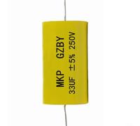 Gettimore Lot de 4 condensateurs audio 33 uF 250 V non compatibles avec MKP - Division de fréquence du condensateur à film stable - Pour projets de bricolage et de réparation (33 µF)