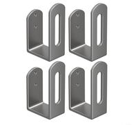 Gettimore Lot de 4 supports de rangement en acier au carbone pour planche à découper - Couvercles et douilles - Sans perçage - Gris