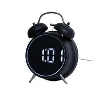 Gettimore Loud for Twin Bell Réveil numérique pour dormeurs lourds, affichage LED clair et rétroéclairage, corps en métal élégant, options d'alimentation pour la maison