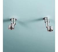 Gettimore Mamelon excentrique extensible pour joint d'angle rotatif à 360°, pied incurvé réglable, installation de valve de douche thermostatique, pour acier inoxydable argenté, 5,5 à 7,8 cm