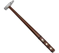 Gettimore Marteau coulissant pour voiture, tête en acier chromé avec poignée ergonomique en bois, débosselage professionnel sans peinture