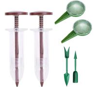 Gettimore Mini kit d'outils de semis de jardin 6 pièces avec manuel et kit de plantation compact pour petits jardins, balcons et utilisation en intérieur, poignées ergonomiques pour un jardinage