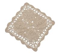 Gettimore Nappe carrée en dentelle de coton vintage pour maison, salle à manger, café, hôtel, décoration blanche et beige, 40 cm, 60 cm, beige