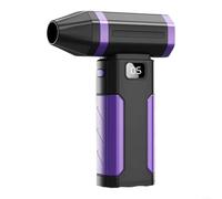 Gettimore Puissant pour mini ventilateur turbo 100 000 tr/min, ventilateur portable réglable à 5 vitesses, 6000 mAh pour batterie, LED intégrée, surchauffe pour protection, corps en métal (violet)