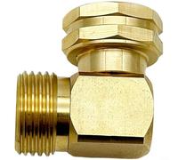 Gettimore Raccord coudé à 90 degrés en laiton de 1,9 cm pour tuyau d'arrosage avec embout pivotant à 360° résistant pour lavage de voiture, remplissage de piscine et nettoyage à pression en plein air