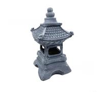 Gettimore Statue de pagode solaire d'extérieur en résine de style japonais avec détails en mousse verte, résistante aux intempéries pour décoration zen pour terrasse, cour