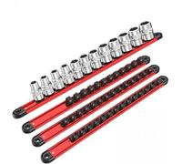 Gettimore Support de rangement pivotant à 360° pour douilles de 6,35 mm, plateau en alliage d'aluminium avec clips rotatifs, étagère de rangement de garage de 41,4 cm