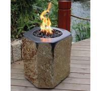 Geukes Table de feu Nabro 45-50x50cm Brûleur à gaz