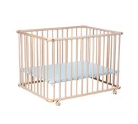 Geuther Parc bébé Belami Plus, 97x97 cm, roulettes, 3 niveaux de réglage, couleur naturel