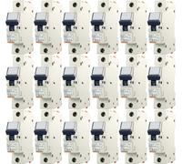 Gewiss 1-24 pièces GW92208 B20 Disjoncteur série 90 | Unipolaire type B | 230V AC | 20A | 6kA Pouvoir de coupure | IP2X | Rail DIN | Protection contre les surintensités et les courts-circuits | MCB Di