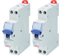 GEWISS DISJONCTEUR MAGNÉTOTHERMIQUE - MTC 45-1P+N COURBE C 10A - 4500A/6kA - 1 MODULE - NEUTRE À GAUCHE (Lot de 2)