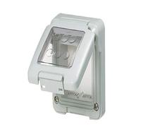 Gewiss Gw27401 Armoire électrique étanche Couvercle pour boîtier de combiné 48 PTC Gamme, 2 Système module, longueur 75 mm x Hauteur 85 mm, Gris