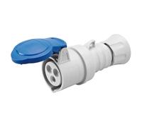 Gewiss Gw62015h basse tension à vis connecteur droit de câblage, haute performance, IP44/IP54, 6 Référence, 2P + E Pole, 200 V-250 V, 32 A, 50 Hz/60 Hz, Bleu