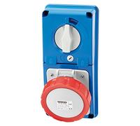 Gewiss Prise fixe verrouillée verticale, sans fond, avec base porte-fusibles, 3P+N+T 32A 346-415V, 50/60Hz 6H, IP67