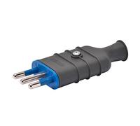 Gewiss Prise Mobile, Droit, Standard Italien, 2P+T 10A 250V AC, Type S11, Ardoise