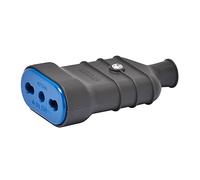 Gewiss Prise Mobile, Standard italien, 2P+T 10-16A 250V AC, Type bivalent P17-11, Ardoise