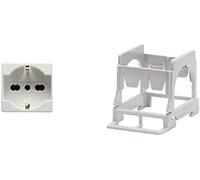 Gewiss Série System Nr. 1 Support pour Montage sur Rail DIN Un Module Inclus avec 1 Prise Schuko