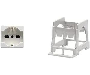 Gewiss Série System Nr. 1 Support pour Montage sur Rail DIN Un Module Inclus avec 1 Prise Schuko