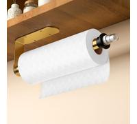 Gewtur Porte Essuie Tout avec Bouteille de Pulvérisation, Supports pour Papier Essuie-Tout Mural, Porte Sopalin Porte Rouleau Papier Cuisine Acier Inoxydable Doré